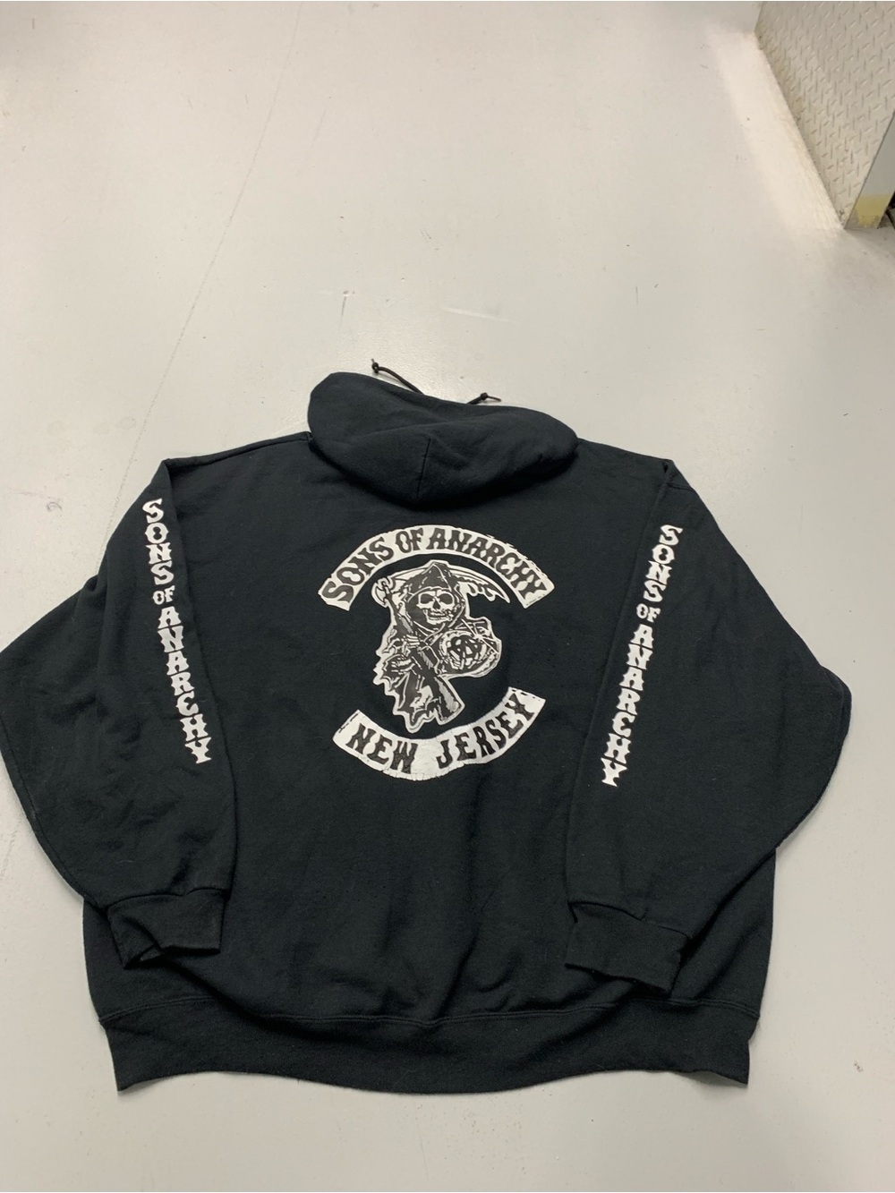 Sons of Anarchy New Jersey Grim Reaper Hoodie Sz 3XL